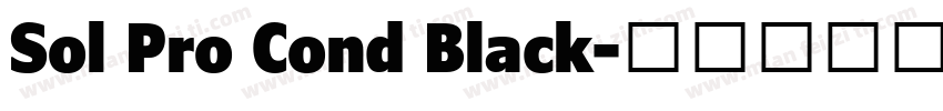 Sol Pro Cond Black字体转换